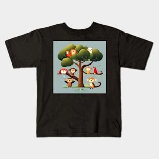 Zoo Animals Art Print Kids T-Shirt